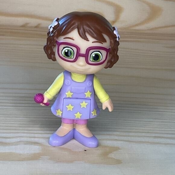 CoComelon Career Friend Mini Figure 3" Bella Pink Glasses Purple Dress Yellow - Picture 1 of 5